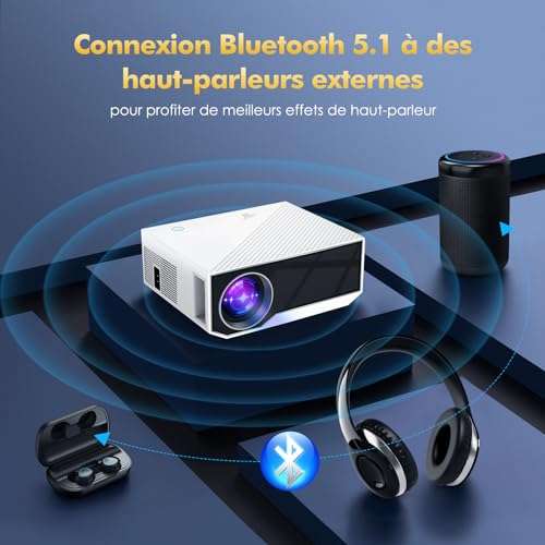Mini Projecteur Wielio - 18000 Lumens, WiFi, Bluetooth (vendeur tiers) –
