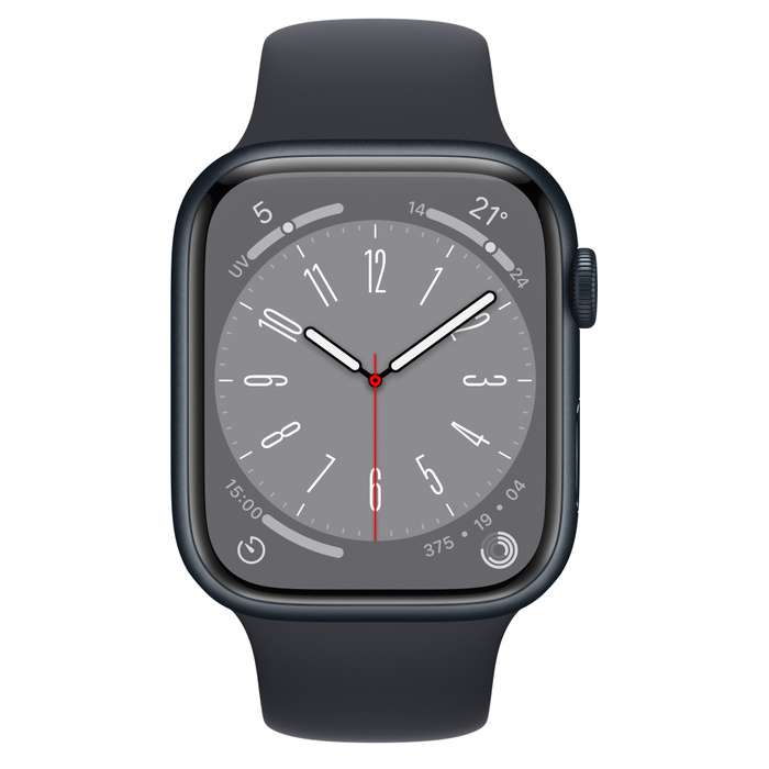 Montre connectée Apple Watch Series 8 GPS+Cellular, 45mm, bracelet boucle unique