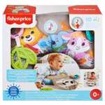 Fisher-Price Mon Coussin D'Éveil Musical – Paresseux Tout Rond – Avec Vibrations Et Musique – Pour Jouer Sur Le Ventre – Dès La Naissance (Lavable)