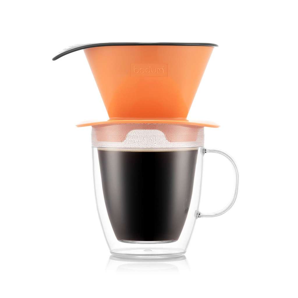 Set filtre à café individuel et mug isotherme en plastique double