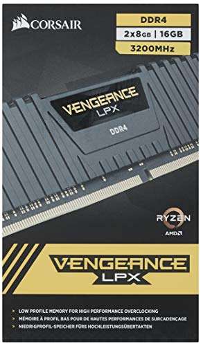 Kit Mémoire Corsair Vengeance LPX - 16Go (2x8Go), DDR4, 3200MHz, C16 XMP  2.0 pour AMD Ryzen –
