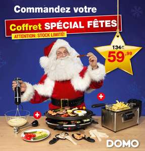 Pack de Noël Hubo : Machine à Raclette/Grill DO9038G + friteuse DO535FR + Mixeur plongeant DO9206M (Frontaliers Belgique - hubo.be)