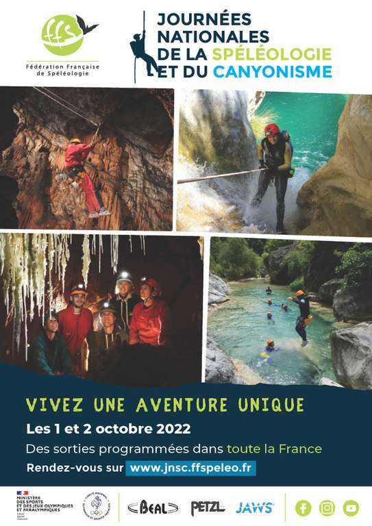 Visites de grottes et initiations gratuites lors des Journées Nationales de la Spéléologie et du Canyonisme 2022