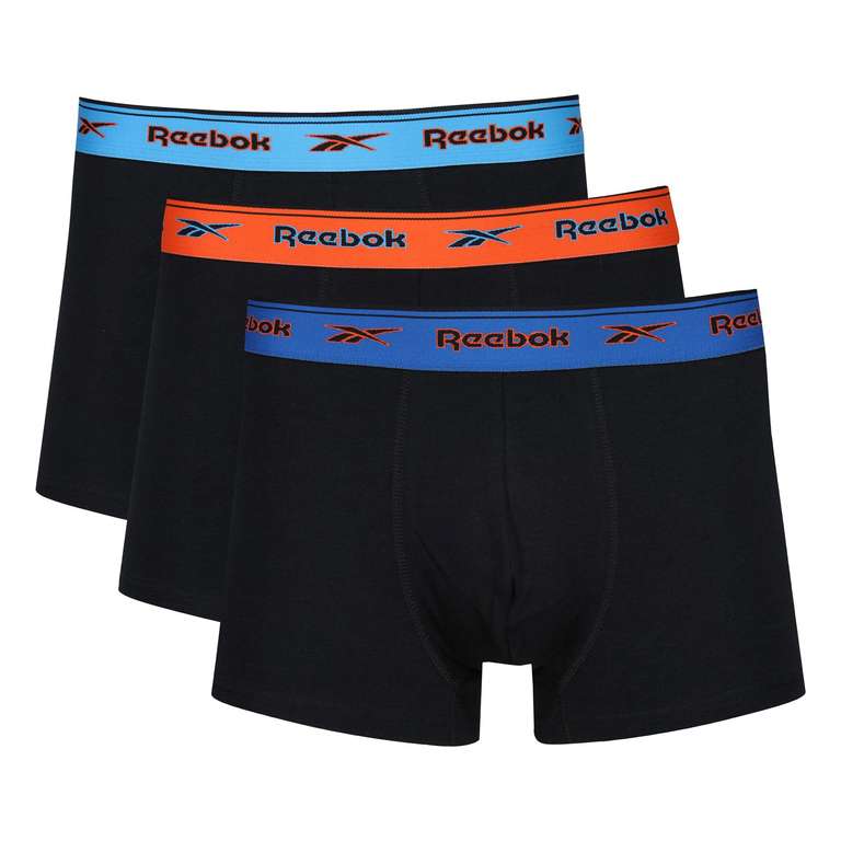 Paquet de 3 boxers Reebok pour Homme - Noir, Tailles S à XL