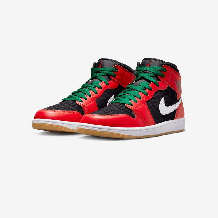 Chaussures Homme Air jordan 1 mid christmas - Rouge/Noir, du 40.5 au 45.5