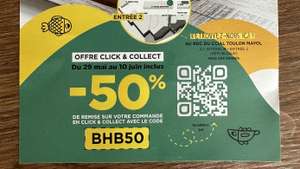 50% de réduction sur votre commande en click & collect - Bohébon Toulon (83)