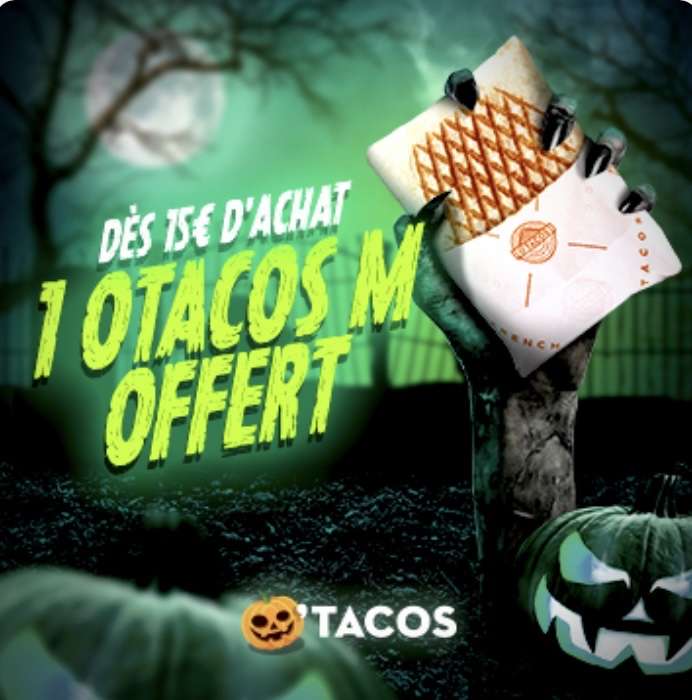 1 Tacos M offert dès 15€ d'achat (Sur les bornes & en Click & Collect)
