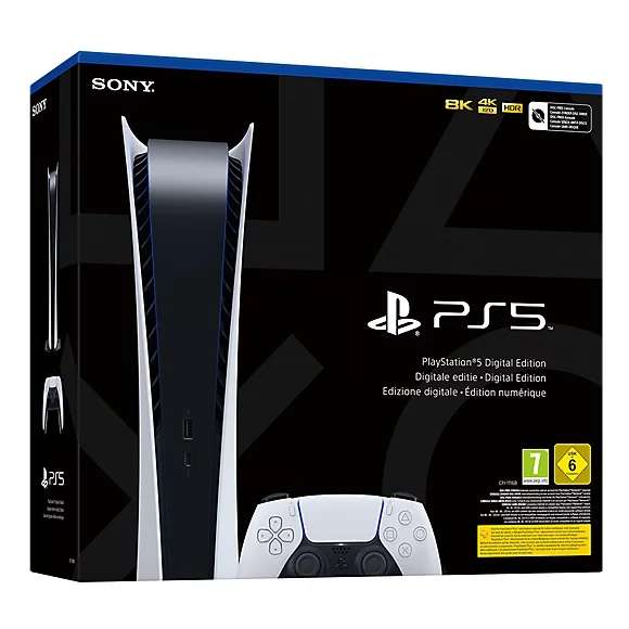 Console Sony PS5 Digital (Via retrait magasin)