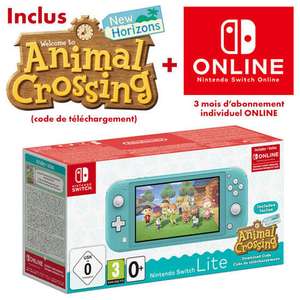 Console Nintendo Switch Lite + Animal Crossing: New Horizons + abonnement 3 mois au Switch Online (via 122,50€ sur la carte) - Cucq (62)