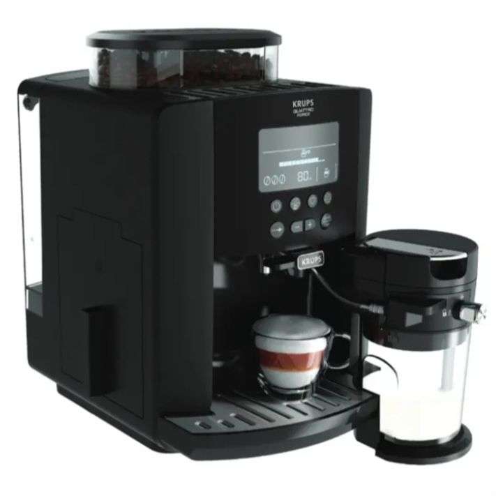 Machine à café à grain Krups, Ecran LCD avec mousseur de lait - krups.fr