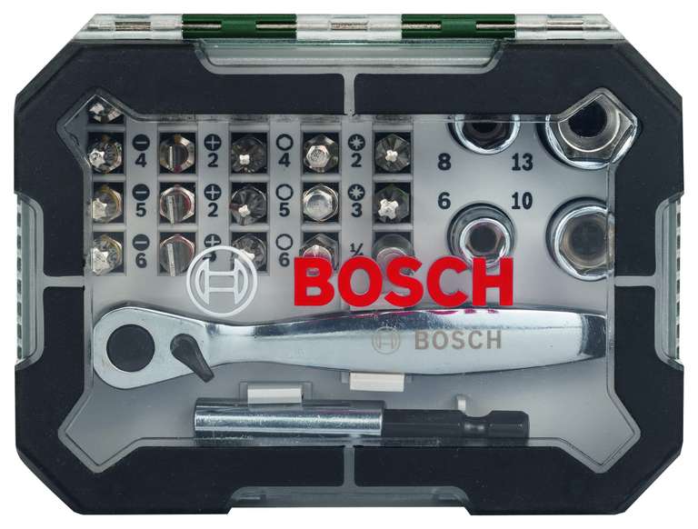 Set d'embouts de vissage Bosch + cliquet 26 pièces