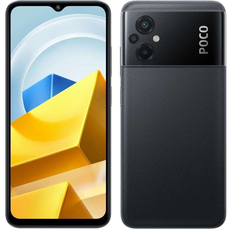 Smartphone 6.58" Xiaomi POCO M5 - 4G, FHD+ 90Hz, Helio G99, RAM 4 Go, 128 Go, 50+2+2 MP, 5000 mAh, Noir (Entrepôt France)
