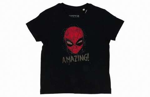 T-shirt enfant -Spider-man - Taille 8 Ans, Noir (Via Retrait en magasin)