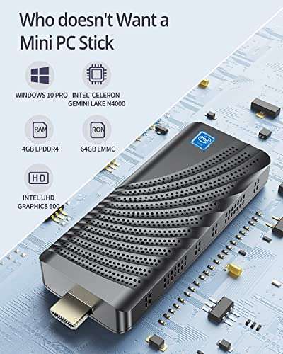 Mini PC Stick NiPoGi - Intel Celeron N4000, 4 Go DDR4, 64 Go eMMC (Vendeur Tiers)