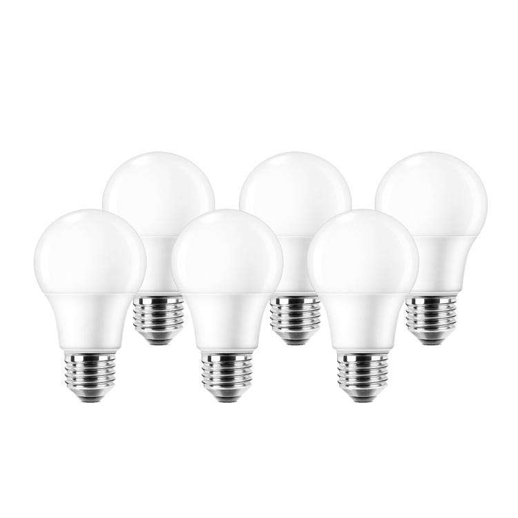 Lot de 6 ampoules led LExman - E27, 806Lm (60W), blanc neutre