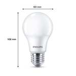 Pack de 6 ampoules LED Philips E27, 60W, blanc chaud