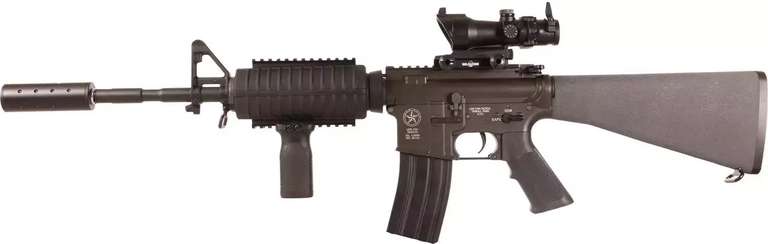 Pack Réplique Airsoft Fusil Lone Star M16 AEG Evolution - Noir, Full Métal