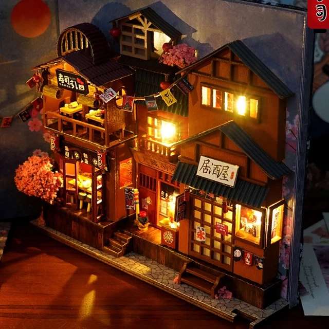 Puzzle 3D Book Nook à influence japonaise –