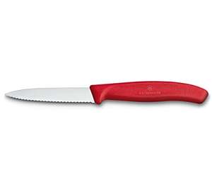 Couteau d’office Victorinox 6.7631 - acier Inoxydable,l lame tranchant denté 8 cm , rouge