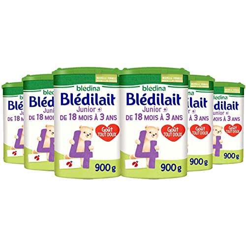 Lot de 6 boites de lait en poudre Blédina Blédilait Junior 4, 6x900g