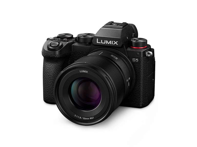Kit appareil photo Panasonic Lumix S DC-S5KCE-EG + Deux objectifs S-R2060 (20-60 mm, F3.5-5.6) et S-S50 (50 mm, F1,8) - Noir