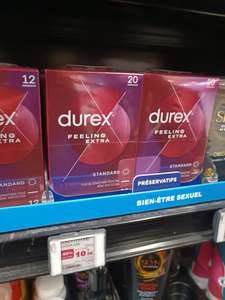 Deux boites de préservatifs Durex Feeling Extra - Carrefour de Villabé (91)