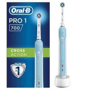 Brosse à dents électrique rechargeable Braun Oral-B Pro 1 700 (via 31.49€ sur la carte)