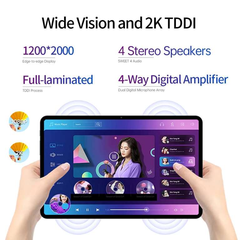 Tablette 10.4" Teclast T40 - 2K 2000x1200, 6 Go RAM, 128 Go, Android 11, 4G LTE+5G WiFi (vendeur tiers)