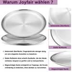 Lot de 2 plaques à pizza rondes Joyfair - 26 cm, acier inoxydable, Pour cuisson et service, passe au lave-vaisselle (vendeur tiers)