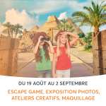 Ateliers créatifs hyéroglyphes & maquillage et Escape game gratuits du 19/08 au 02/09 (sur réservation) - CC Boulogne Côte d'Opale (62)