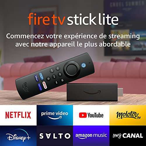 Sélection de Lecteurs multimédia Fire TV Stick - Ex : Version Lite avec Alexa à 19,99€, classique à 24.99€, 4K à 34,99€, 4K Max à 39,99€