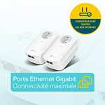 Kit de 2 prises CPL TP-Link CPL 2000 Mbps avec 2 ports Ethernet Gigabit et Prise intégrée TL-PA9025P