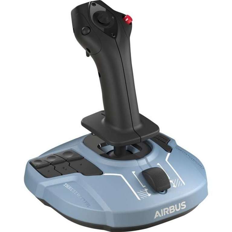 Joystick modulaire Thrustmaster TCA SideStick Airbus Edition - Ambidextre, 17 Boutons, Technologie H.E.A.R.T.