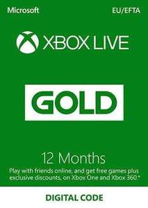 Abonnement de 12 mois au Xbox Live Gold (Dématérialisé, activation store Turquie)