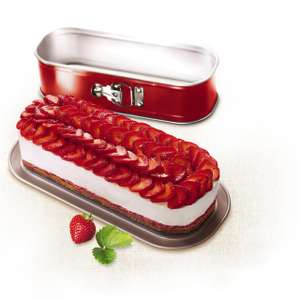 Moule A Cake Avec Charnière Tefal 1640314 Delibake - 30x11cm, Rouge/Gris