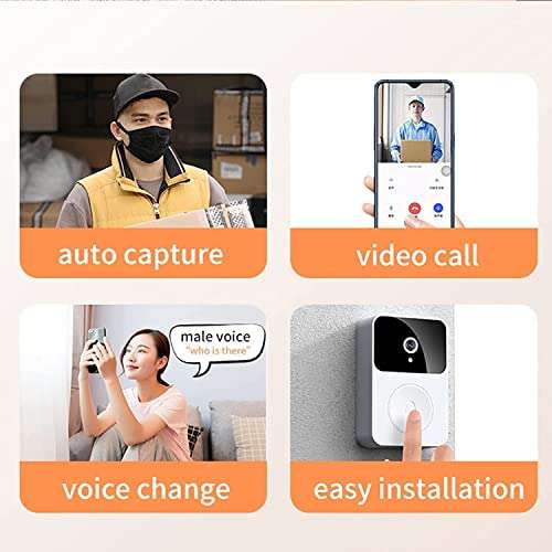 Sonnette sans-fil avec Caméra Online-Sale-Shop - 1080P, Visiophone, Carillon, Audio Bidirectionnel (Vendeur tiers)