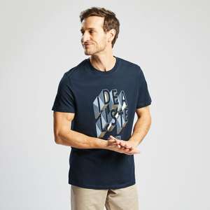 Sélection de t-shirts pour Homme à 5€ - Ex : Tee-shirt imprimé - Bleu foncé (Tailles S à XL)