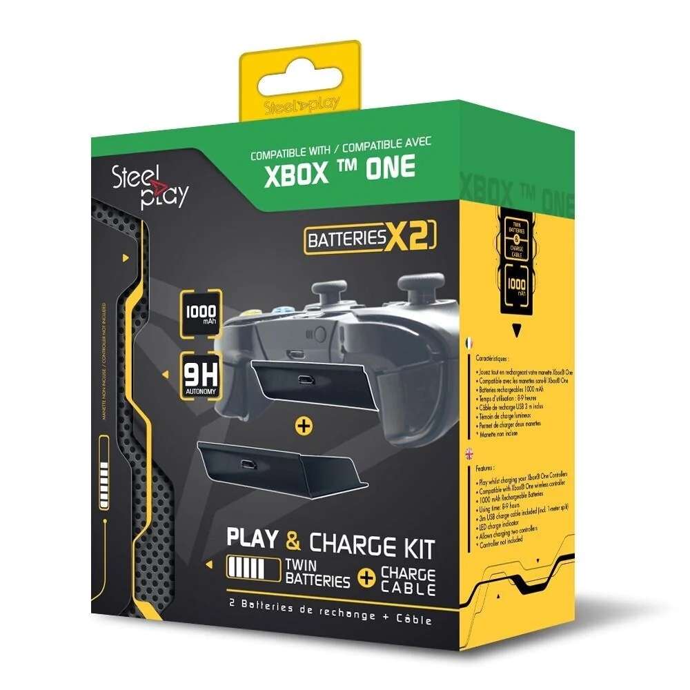Kit de recharge Xbox avec 2 batteries et chargeur pour manette