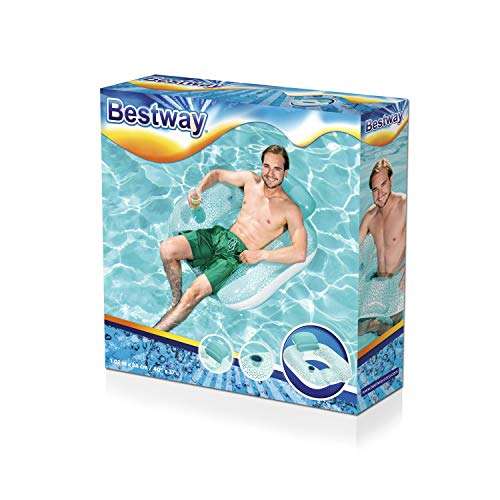 Fauteuil gonflable de piscine Lounge avec dossier Bestway 43097 - 102 x 94 cm, 2 couleurs assorties