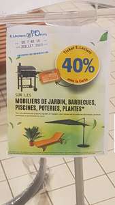 Sélection de mobilier de jardin, barbecues, poterie et plantes à -40% sur la carte de fidélité - E.Leclerc de Saint Orens (31)