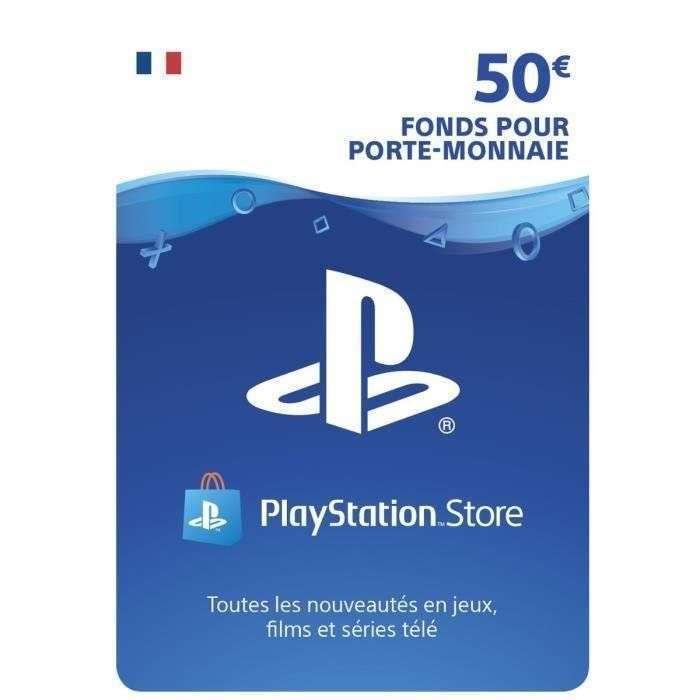 Carte PSN : PlayStation Network d'une valeur de 50€ (Dématérialisée)