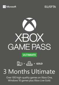 Abonnement de 3 mois au Xbox Game Pass Ultimate (dématérialisé - store TR)