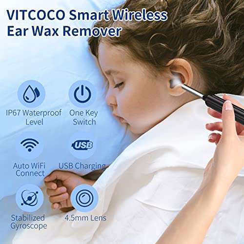 Otoscope pour oreille Vitcoco - HD, 6 LED + Outil de Nettoyage (vendeur tiers, via coupon)