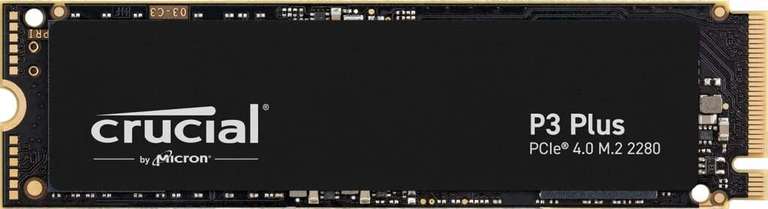 Disque Dur NVMe Crucial P3 Plus - 1To, M.2 PCIe Gen4, Jusqu’à 5000Mo/s, CT1000P3PSSD801