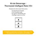 Kit de Démarrage Tado Thermostat Intelligent Filaire V3+ – Thermostat connecté pour chaudière et chauffage au sol