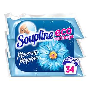 Adoucissant Eco Recharges Soupline Moments Magiques Fraîcheur Éternelle - 3 x 200 ml (via coupon - via abonnement)