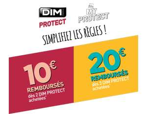 [ODR] 10€ Remboursés dès 2 DIM Protect ou My Protect Achetées ou 20€ dès 3 en hypermarchés et supermarchés participants (Sous Conditions)