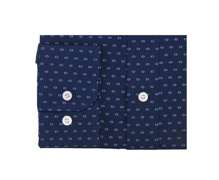 Sélection de chemise en promotion - Ex: Chemise en coton bleu marine avec motif - Plusieurs tailles