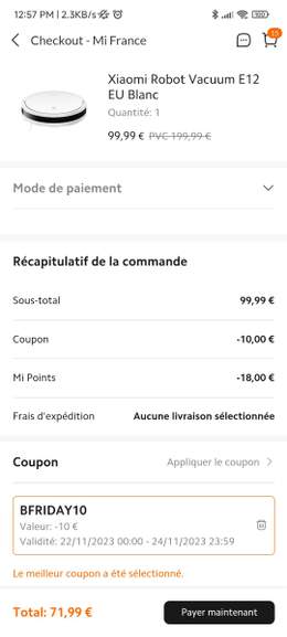 Xiaomi Robot Vacuum E12 - Xiaomi France