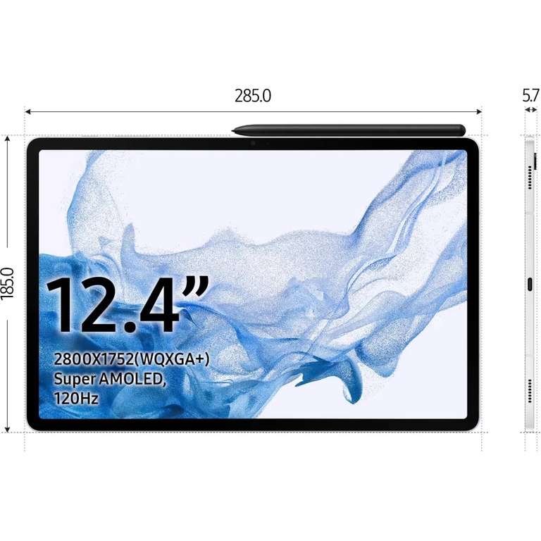 [Obiz, Macif, Unidays,..] Tablette 12.4" Samsung Galaxy Tab S8+ - Wifi, 128 Go (via ODR de 100€)